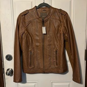 Maurices brown faux leather jacket
